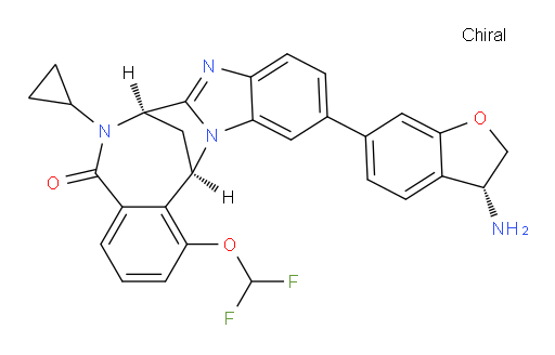 (7R,14R)-11-[(3R)-3-amino-2,3-dihydro-benzofuran-6-yl]-6-cyclopropyl-1-(difluoromethoxy)-6,7-dihydro-7,14-Methanobenzimidazo[1,2-b][2,5]benzodiazocin-5(14H)--one