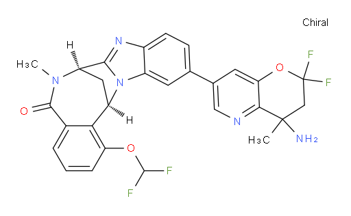 (7R,14R)-11-(4-amino-2,2-difluoro-3,4-dihydro-4-methyl-2H-pyrano[3,2-b]pyridin-7-yl)-1-(difluoromethoxy)-6,7-dihydro-6-methyl-7,14-Methanobenzimidazo[1,2-b][2,5]benzodiazocin-5(14H)--one