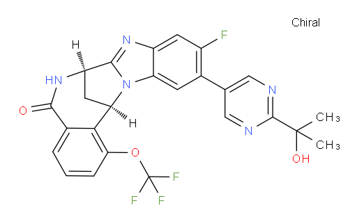 (7R,14R)-10-fluoro-6,7-dihydro-11-[2-(1-hydroxy-1-methylethyl)-pyrimidin-5-yl]-1-(trifluoromethoxy)-7,14-Methanobenzimidazo[1,2-b][2,5]benzodiazocin-5(14H)--one