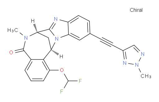 (7R,14R)-1-(difluoromethoxy)-6,7-dihydro-6-methyl-11-[2-(2-methyl-2H-1,2,3-triazol-4-yl)ethynyl]-7,14-Methanobenzimidazo[1,2-b][2,5]benzodiazocin-5(14H)--one