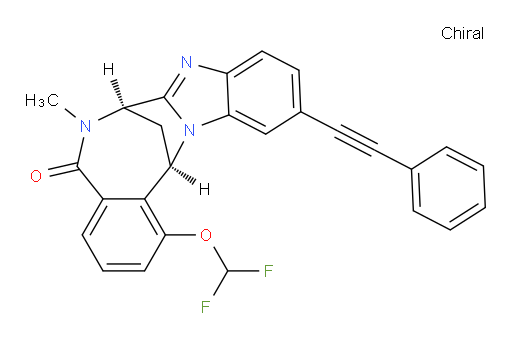 (7R,14R)-1-(difluoromethoxy)-6,7-dihydro-6-methyl-11-(2-phenylethynyl)-7,14-Methanobenzimidazo[1,2-b][2,5]benzodiazocin-5(14H)--one