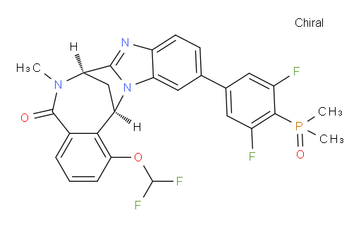 (7R,14R)-1-(difluoromethoxy)-11-[4-(dimethylphosphinyl)-3,5-difluorophenyl]-6,7-dihydro-6-methyl-7,14-Methanobenzimidazo[1,2-b][2,5]benzodiazocin-5(14H)--one