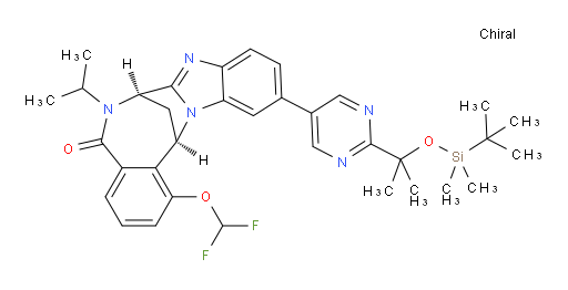 (7R,14R)-1-(Difluoromethoxy)-11-[2-[1-[[(tert-butyl)dimethylsilyl]oxy]-1-methylethyl]pyrimidin-5-yl]-6,7-dihydro-6-(1-methylethyl)-7,14-methanobenzimidazo[1,2-b][2,5]benzodiazocin-5(14H)--one