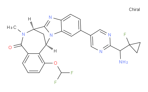 (7R,14R)-11-(2-(amino(1-fluorocyclopropyl)methyl)pyrimidin-5-yl)-1-(difluoromethoxy)-6-methyl-6,7-dihydro-7,14-methanobenzo[f]benzo[4,5]imidazo[1,2-a][1,4]diazocin-5(14H)-one