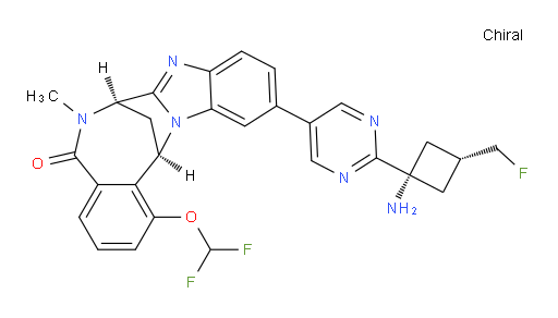 (7R,14R)-11-(2-((1s,3S)-1-amino-3-(fluoromethyl)cyclobutyl)pyrimidin-5-yl)-1-(difluoromethoxy)-6-methyl-6,7-dihydro-7,14-methanobenzo[f]benzo[4,5]imidazo[1,2-a][1,4]diazocin-5(14H)-one