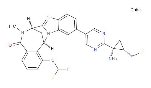 (7R,14R)-11-(2-((1R,2S)-1-amino-2-(fluoromethyl)cyclopropyl)pyrimidin-5-yl)-1-(difluoromethoxy)-6-methyl-6,7-dihydro-7,14-methanobenzo[f]benzo[4,5]imidazo[1,2-a][1,4]diazocin-5(14H)-one
