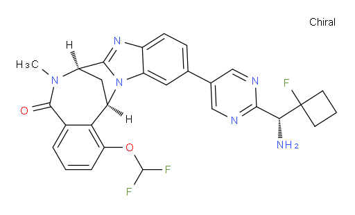 (7R,14R)-11-(2-((R)-amino(1-fluorocyclobutyl)methyl)pyrimidin-5-yl)-1-(difluoromethoxy)-6-methyl-6,7-dihydro-7,14-methanobenzo[f]benzo[4,5]imidazo[1,2-a][1,4]diazocin-5(14H)-one