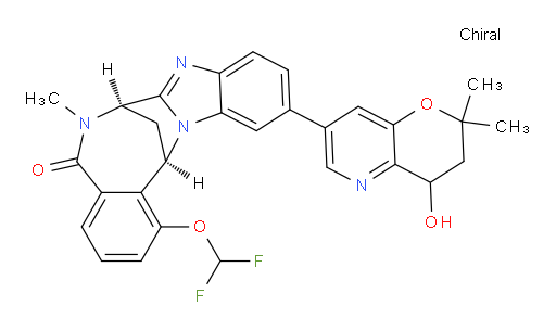 (7R,14R)-1-(difluoromethoxy)-11-(4-hydroxy-2,2-dimethyl-3,4-dihydro-2H-pyrano[3,2-b]pyridin-7-yl)-6-methyl-6,7-dihydro-7,14-methanobenzo[f]benzo[4,5]imidazo[1,2-a][1,4]diazocin-5(14H)-one