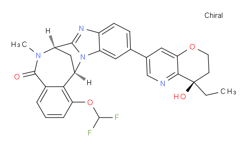 (7R,14R)-1-(difluoromethoxy)-11-((R)-4-ethyl-4-hydroxy-3,4-dihydro-2H-pyrano[3,2-b]pyridin-7-yl)-6-methyl-6,7-dihydro-7,14-methanobenzo[f]benzo[4,5]imidazo[1,2-a][1,4]diazocin-5(14H)-one