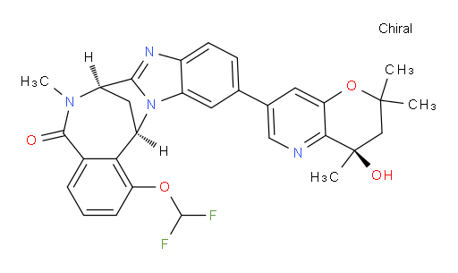 (7R,14R)-1-(difluoromethoxy)-11-((R)-4-hydroxy-2,2,4-trimethyl-3,4-dihydro-2H-pyrano[3,2-b]pyridin-7-yl)-6-methyl-6,7-dihydro-7,14-methanobenzo[f]benzo[4,5]imidazo[1,2-a][1,4]diazocin-5(14H)-one