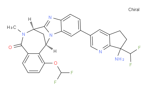 (7R,14R)-11-[7-amino-7-(difluoromethyl)-6,7-dihydro-5H-cyclopenta[b]pyridin-3-yl]-1-(difluoromethoxy)-6,7-dihydro-6-methyl-7,14-Methanobenzimidazo[1,2-b][2,5]benzodiazocin-5(14H)--one