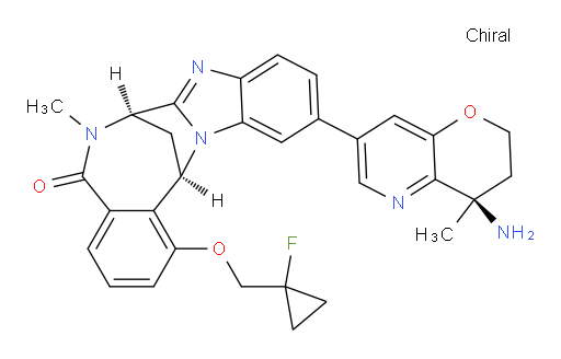 (7R,14R)-11-[(4R)-4-amino-3,4-dihydro-4-methyl-2H-pyrano[3,2-b]pyridin-7-yl]-1-[(1-fluoro-cyclopropyl)methoxy]-6,7-dihydro-6-methyl-7,14-Methanobenzimidazo[1,2-b][2,5]benzodiazocin-5(14H)--one