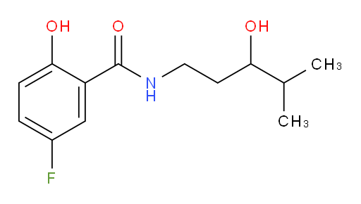 5-fluoro-2-hydroxy-N-(3-hydroxy-4-methylpentyl)benzamide