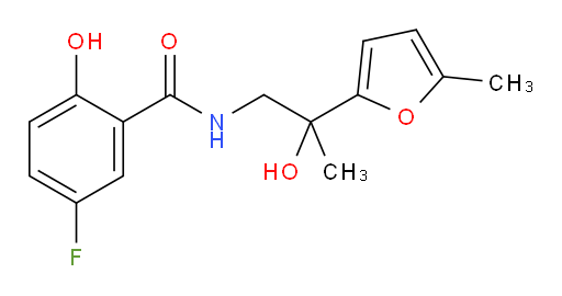 5-fluoro-2-hydroxy-N-(2-hydroxy-2-(5-methylfuran-2-yl)propyl)benzamide
