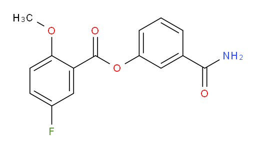 3-carbamoylphenyl 5-fluoro-2-methoxybenzoate