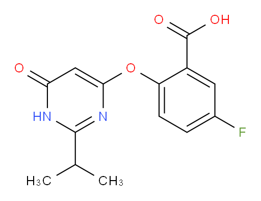 5-fluoro-2-((2-isopropyl-6-oxo-1,6-dihydropyrimidin-4-yl)oxy)benzoic acid