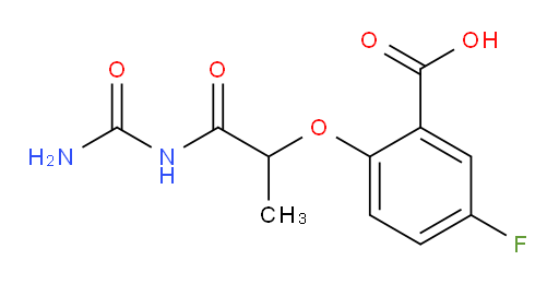 5-fluoro-2-((1-oxo-1-ureidopropan-2-yl)oxy)benzoic acid