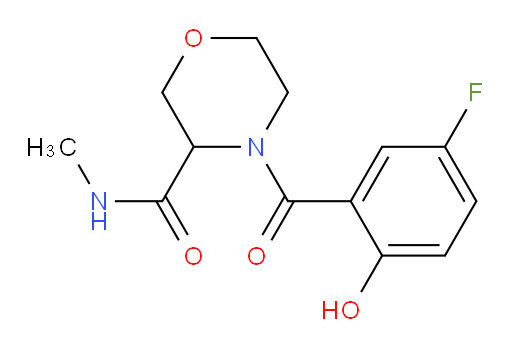4-(5-fluoro-2-hydroxybenzoyl)-N-methylmorpholine-3-carboxamide