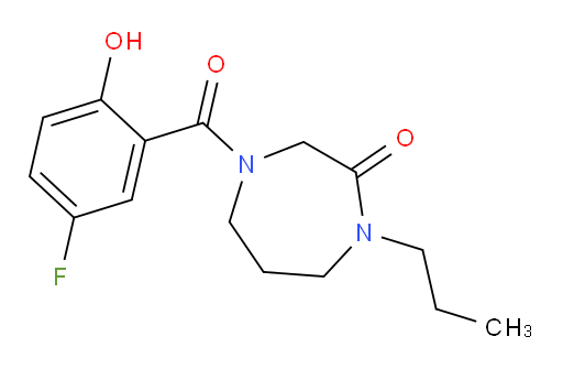 4-(5-fluoro-2-hydroxybenzoyl)-1-propyl-1,4-diazepan-2-one