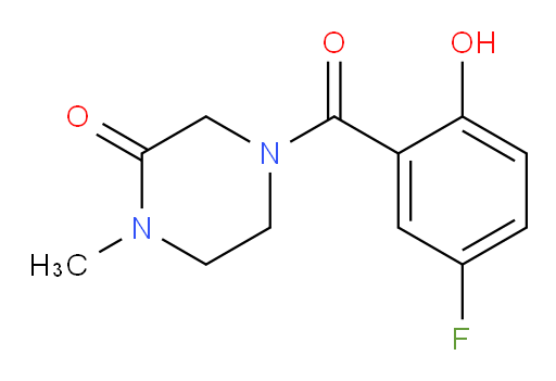4-(5-fluoro-2-hydroxybenzoyl)-1-methylpiperazin-2-one