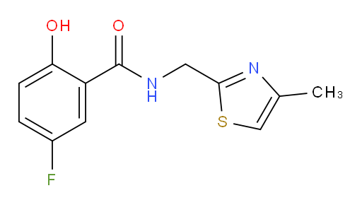 5-fluoro-2-hydroxy-N-((4-methylthiazol-2-yl)methyl)benzamide