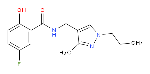 5-fluoro-2-hydroxy-N-((3-methyl-1-propyl-1H-pyrazol-4-yl)methyl)benzamide