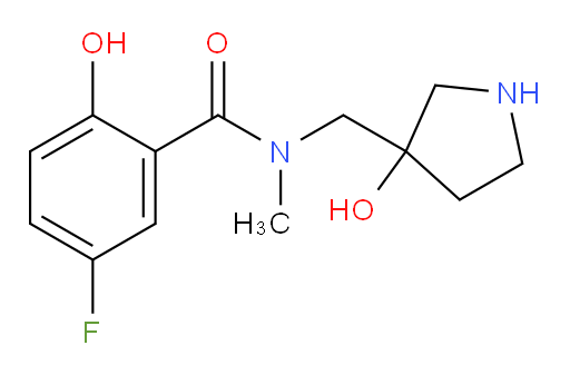 5-fluoro-2-hydroxy-N-((3-hydroxypyrrolidin-3-yl)methyl)-N-methylbenzamide