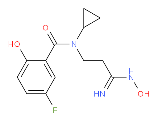N-cyclopropyl-5-fluoro-2-hydroxy-N-(3-(hydroxyamino)-3-iminopropyl)benzamide