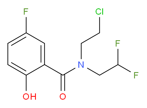 N-(2-chloroethyl)-N-(2,2-difluoroethyl)-5-fluoro-2-hydroxybenzamide
