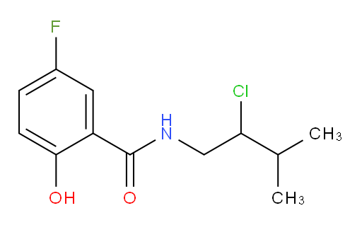 N-(2-chloro-3-methylbutyl)-5-fluoro-2-hydroxybenzamide