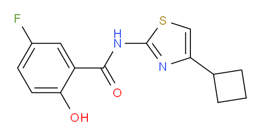 N-(4-cyclobutylthiazol-2-yl)-5-fluoro-2-hydroxybenzamide