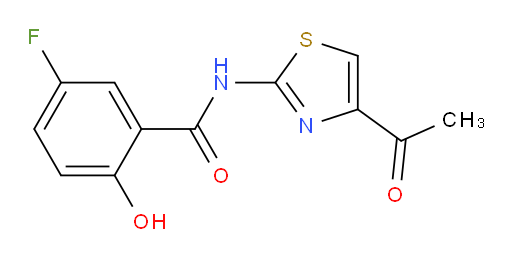 N-(4-acetylthiazol-2-yl)-5-fluoro-2-hydroxybenzamide