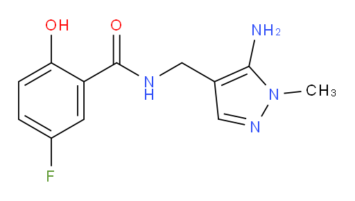 N-((5-amino-1-methyl-1H-pyrazol-4-yl)methyl)-5-fluoro-2-hydroxybenzamide
