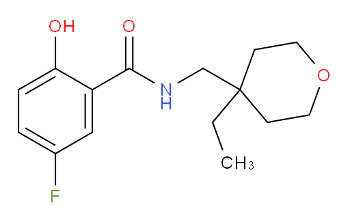N-((4-ethyltetrahydro-2H-pyran-4-yl)methyl)-5-fluoro-2-hydroxybenzamide