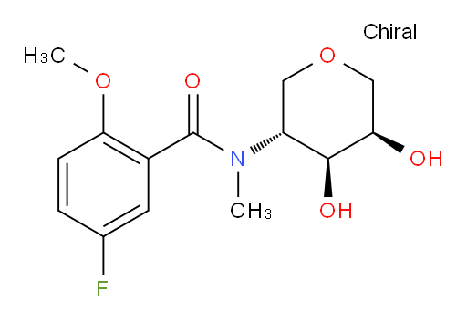 N-((3R,4S,5R)-4,5-dihydroxytetrahydro-2H-pyran-3-yl)-5-fluoro-2-methoxy-N-methylbenzamide