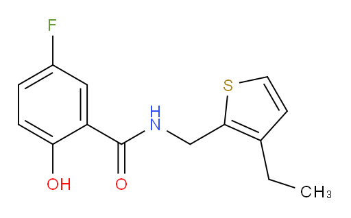 N-((3-ethylthiophen-2-yl)methyl)-5-fluoro-2-hydroxybenzamide