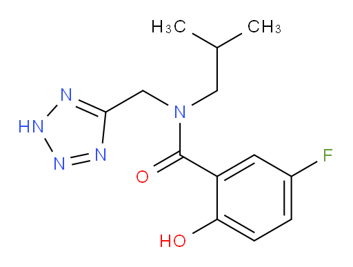 N-((2H-tetrazol-5-yl)methyl)-5-fluoro-2-hydroxy-N-isobutylbenzamide