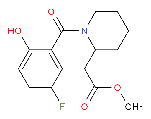 methyl 2-(1-(5-fluoro-2-hydroxybenzoyl)piperidin-2-yl)acetate