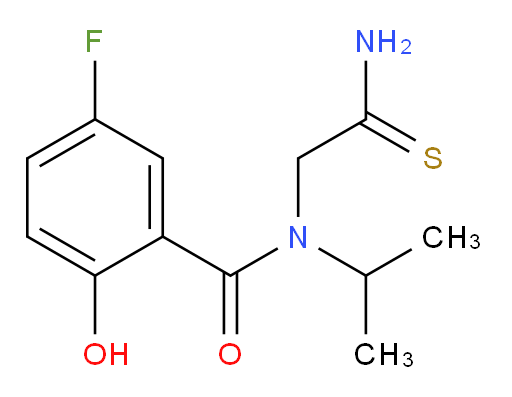 N-(2-amino-2-thioxoethyl)-5-fluoro-2-hydroxy-N-isopropylbenzamide