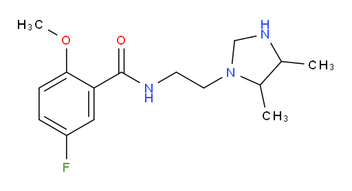 N-(2-(4,5-dimethylimidazolidin-1-yl)ethyl)-5-fluoro-2-methoxybenzamide