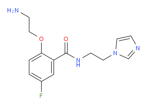 N-(2-(1H-imidazol-1-yl)ethyl)-2-(2-aminoethoxy)-5-fluorobenzamide