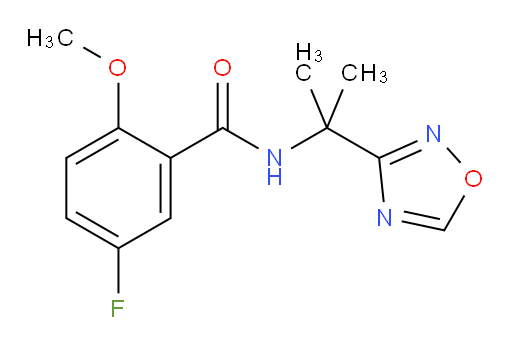 N-(2-(1,2,4-oxadiazol-3-yl)propan-2-yl)-5-fluoro-2-methoxybenzamide