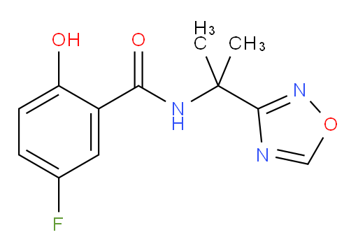 N-(2-(1,2,4-oxadiazol-3-yl)propan-2-yl)-5-fluoro-2-hydroxybenzamide