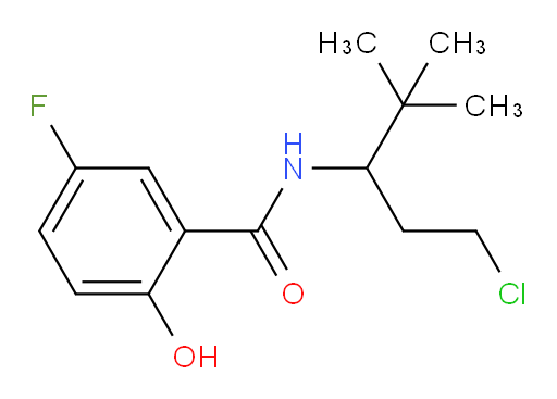 N-(1-chloro-4,4-dimethylpentan-3-yl)-5-fluoro-2-hydroxybenzamide