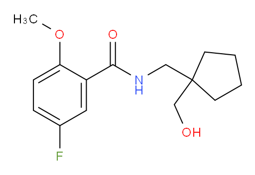 5-fluoro-N-((1-(hydroxymethyl)cyclopentyl)methyl)-2-methoxybenzamide