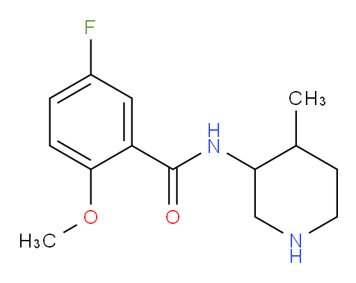 5-fluoro-2-methoxy-N-(4-methylpiperidin-3-yl)benzamide