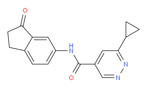 6-cyclopropyl-N-(3-oxo-2,3-dihydro-1H-inden-5-yl)pyridazine-4-carboxamide
