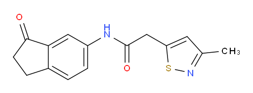 2-(3-methylisothiazol-5-yl)-N-(3-oxo-2,3-dihydro-1H-inden-5-yl)acetamide