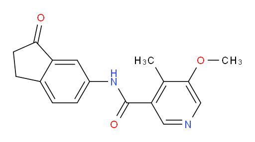 5-methoxy-4-methyl-N-(3-oxo-2,3-dihydro-1H-inden-5-yl)nicotinamide