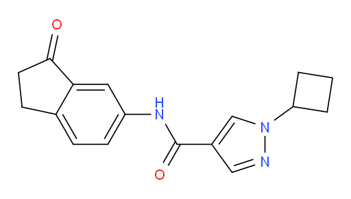 1-cyclobutyl-N-(3-oxo-2,3-dihydro-1H-inden-5-yl)-1H-pyrazole-4-carboxamide